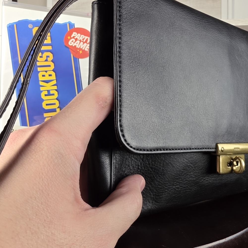 FOSSIL Black Genuine Leather Memoir Diary Clutch SL4317 - Picture 5 of 12